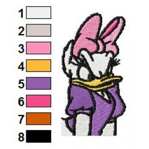 Angry Daisy Duck Embroidery Design